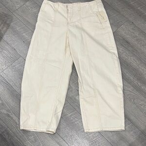 Cream barrel Pants